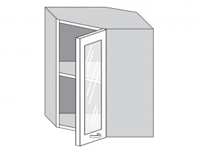 1.60.3у Шкаф настенный (h=720) угловой на 600мм со стекл. дверцей в Нижней Салде - nizhnyaya-salda.magazinmebel.ru | фото