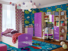 Детская комната Юниор-2 Фиолетовый металлик в Нижней Салде - nizhnyaya-salda.magazinmebel.ru | фото