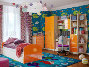 Детская комната Юниор-2 Оранжевый металлик в Нижней Салде - nizhnyaya-salda.magazinmebel.ru | фото