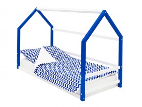 Детская кровать-домик Монтессори Svogen сине-белый в Нижней Салде - nizhnyaya-salda.magazinmebel.ru | фото - изображение 1