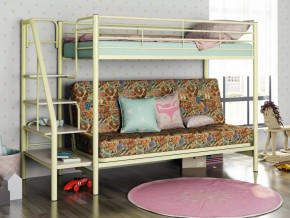 Двухъярусная кровать с диваном Мадлен 3 Слоновая кость-марки в Нижней Салде - nizhnyaya-salda.magazinmebel.ru | фото - изображение 1