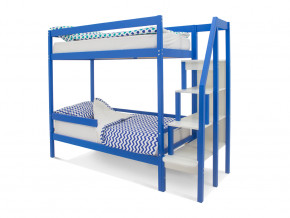 Двухъярусная кровать Svogen с бортиком синий в Нижней Салде - nizhnyaya-salda.magazinmebel.ru | фото