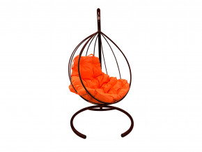 Кокон Капля без ротанга оранжевая подушка в Нижней Салде - nizhnyaya-salda.magazinmebel.ru | фото