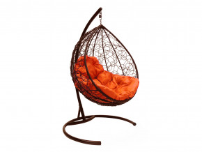 Кокон Капля ротанг оранжевая подушка в Нижней Салде - nizhnyaya-salda.magazinmebel.ru | фото - изображение 1