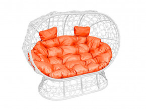 Кокон Лежебока на подставке с ротангом оранжевая подушка в Нижней Салде - nizhnyaya-salda.magazinmebel.ru | фото