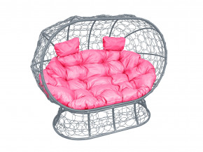 Кокон Лежебока на подставке с ротангом розовая подушка в Нижней Салде - nizhnyaya-salda.magazinmebel.ru | фото