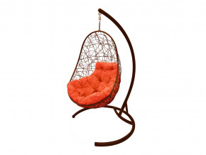 Кокон Овал с ротангом оранжевая подушка в Нижней Салде - nizhnyaya-salda.magazinmebel.ru | фото
