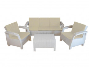 Комплект уличной мебели Yalta Premium Terrace Triple Set белый в Нижней Салде - nizhnyaya-salda.magazinmebel.ru | фото