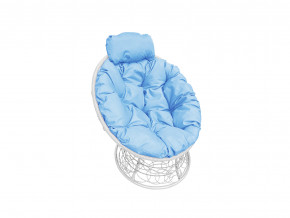 Кресло Папасан мини с ротангом голубая подушка в Нижней Салде - nizhnyaya-salda.magazinmebel.ru | фото - изображение 1