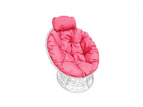 Кресло Папасан мини с ротангом розовая подушка в Нижней Салде - nizhnyaya-salda.magazinmebel.ru | фото