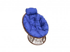 Кресло Папасан мини с ротангом синяя подушка в Нижней Салде - nizhnyaya-salda.magazinmebel.ru | фото