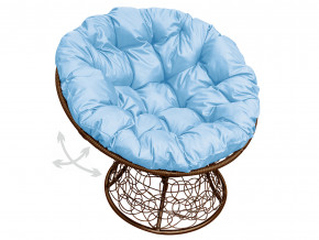 Кресло Папасан пружинка с ротангом голубая подушка в Нижней Салде - nizhnyaya-salda.magazinmebel.ru | фото - изображение 1