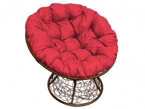 Кресло Папасан с ротангом красная подушка в Нижней Салде - nizhnyaya-salda.magazinmebel.ru | фото - изображение 1