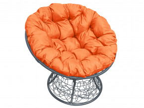 Кресло Папасан с ротангом оранжевая подушка в Нижней Салде - nizhnyaya-salda.magazinmebel.ru | фото