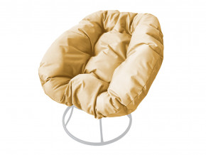 Кресло Пончик без ротанга бежевая подушка в Нижней Салде - nizhnyaya-salda.magazinmebel.ru | фото