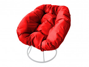 Кресло Пончик без ротанга красная подушка в Нижней Салде - nizhnyaya-salda.magazinmebel.ru | фото - изображение 1