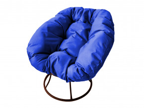 Кресло Пончик без ротанга синяя подушка в Нижней Салде - nizhnyaya-salda.magazinmebel.ru | фото