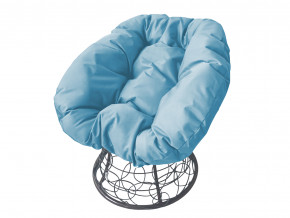 Кресло Пончик с ротангом голубая подушка в Нижней Салде - nizhnyaya-salda.magazinmebel.ru | фото - изображение 1