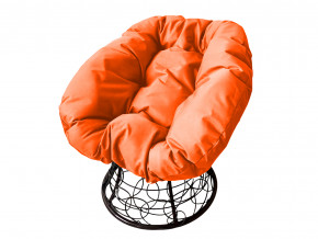 Кресло Пончик с ротангом оранжевая подушка в Нижней Салде - nizhnyaya-salda.magazinmebel.ru | фото