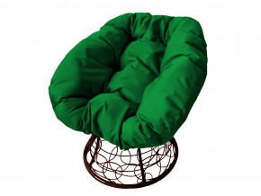 Кресло Пончик с ротангом зелёная подушка в Нижней Салде - nizhnyaya-salda.magazinmebel.ru | фото - изображение 1