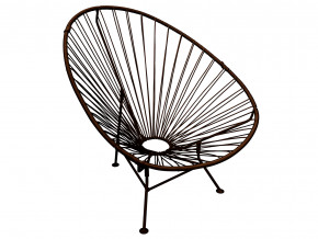 Кресло Ракушка с ротангом коричневый в Нижней Салде - nizhnyaya-salda.magazinmebel.ru | фото - изображение 1