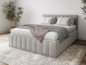 Кровать 1400 Лана серый велюр в Нижней Салде - nizhnyaya-salda.magazinmebel.ru | фото