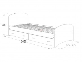 Кровать-6 одинарная с 2-мя ящиками 800*2000 венге/млечный дуб в Нижней Салде - nizhnyaya-salda.magazinmebel.ru | фото - изображение 2