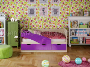 Кровать Бабочки 1600 Фиолетовый металлик в Нижней Салде - nizhnyaya-salda.magazinmebel.ru | фото