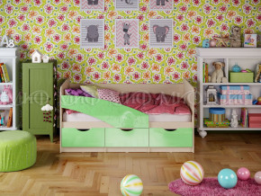 Кровать Бабочки 1800 Салатовый металлик в Нижней Салде - nizhnyaya-salda.magazinmebel.ru | фото