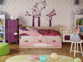 Кровать Дельфин-1 1600 Розовый металлик в Нижней Салде - nizhnyaya-salda.magazinmebel.ru | фото - изображение 1