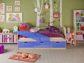 Кровать Дельфин 1600 Синий металлик в Нижней Салде - nizhnyaya-salda.magazinmebel.ru | фото - изображение 1