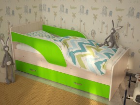 Кровать детская Максимка млечный дуб-лайм в Нижней Салде - nizhnyaya-salda.magazinmebel.ru | фото