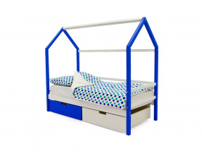 Кровать-домик Svogen с ящиками сине-белый в Нижней Салде - nizhnyaya-salda.magazinmebel.ru | фото - изображение 1