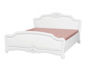 Кровать двойная 1400 Лотос Лак белый в Нижней Салде - nizhnyaya-salda.magazinmebel.ru | фото
