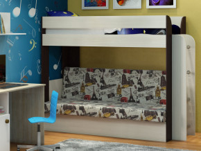 Кровать двухъярусная Карамель 75 венге ткань биг бен в Нижней Салде - nizhnyaya-salda.magazinmebel.ru | фото - изображение 1