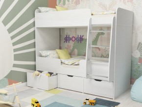 Кровать двухъярусная Малыш двойняшка белый в Нижней Салде - nizhnyaya-salda.magazinmebel.ru | фото