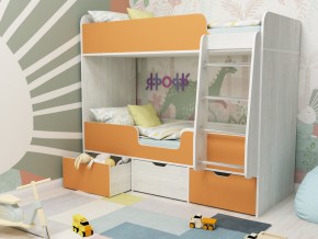 Кровать двухъярусная Малыш двойняшка винтерберг-оранжевый в Нижней Салде - nizhnyaya-salda.magazinmebel.ru | фото - изображение 1