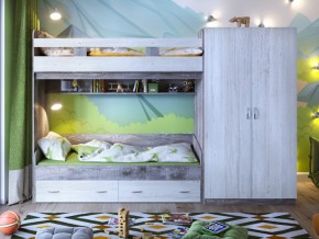 Кровать двухъярусная Юта 2 со шкафом в Нижней Салде - nizhnyaya-salda.magazinmebel.ru | фото