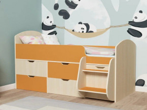 Кровать Малыш-7 Дуб-Оранжевый в Нижней Салде - nizhnyaya-salda.magazinmebel.ru | фото - изображение 1