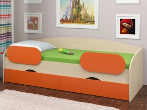 Кровать Соня 2 дуб молочный-оранжевый в Нижней Салде - nizhnyaya-salda.magazinmebel.ru | фото - изображение 2