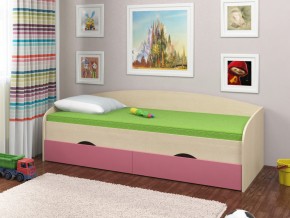 Кровать Соня 2 дуб молочный-розовый в Нижней Салде - nizhnyaya-salda.magazinmebel.ru | фото
