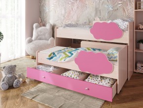 Кровать Соник с ящиком млечный дуб-розовый в Нижней Салде - nizhnyaya-salda.magazinmebel.ru | фото - изображение 1
