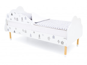 Кровать Stumpa Облако с бортиком рисунок Домики в Нижней Салде - nizhnyaya-salda.magazinmebel.ru | фото