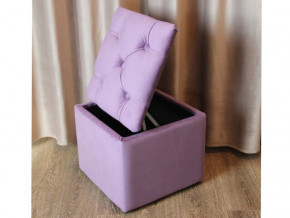 Пуф с каретной стяжкой и ящиком для хранения фиолетовый в Нижней Салде - nizhnyaya-salda.magazinmebel.ru | фото - изображение 4