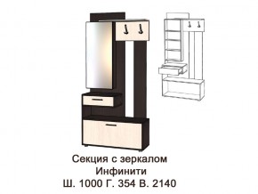 Секция с зеркалом в Нижней Салде - nizhnyaya-salda.magazinmebel.ru | фото