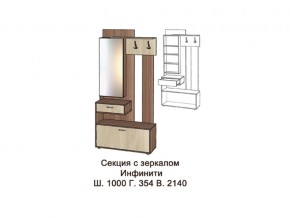 Секция с зеркалом в Нижней Салде - nizhnyaya-salda.magazinmebel.ru | фото