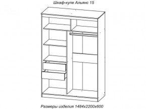 Шкаф-купе Альянс 15 комплект зеркал №2 в Нижней Салде - nizhnyaya-salda.magazinmebel.ru | фото - изображение 2