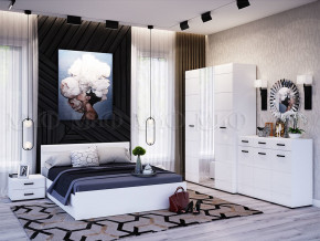 Спальня Нэнси New МДФ Белый глянец холодный, Белый в Нижней Салде - nizhnyaya-salda.magazinmebel.ru | фото - изображение 1